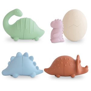 ​​Mushie Dino Mold Free Bath Play Set- 5 Pack​ 